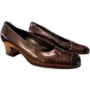 Vintage Mauro Teci Made In Italy Heels Size 37 Brown Black